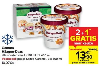 Promoties Pot ijs salted caramel - Haagen-Dazs - Geldig van 29/06/2022 tot 11/07/2022 bij Carrefour