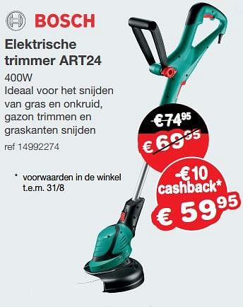 Promoties Bosch elektrische trimmer art24 - Bosch - Geldig van 04/07/2022 tot 15/08/2022 bij Europoint