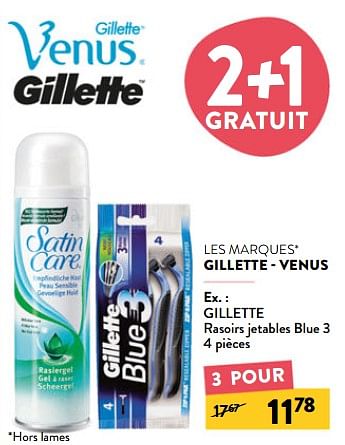 Promotions Gillette rasoirs jetables blue 3 - Gillette - Valide de 29/06/2022 à 12/07/2022 chez DI