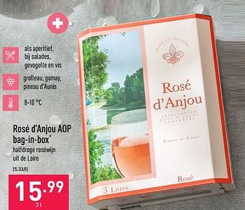 Promoties Rosé d`anjou aop - Rosé wijnen - Geldig van 04/07/2022 tot 15/07/2022 bij Aldi