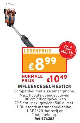 Promoties Influence selfiestick - Huismerk - Trafic  - Geldig van 06/07/2022 tot 11/07/2022 bij Trafic