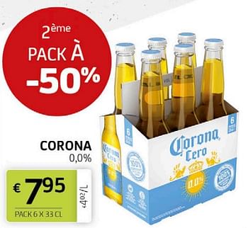 Promoties Corona 0,0% - Corona - Geldig van 01/07/2022 tot 14/07/2022 bij BelBev