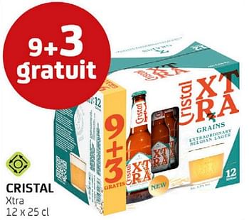 Promotions Cristal xtra 9 + 3 gratuit - Cristal - Valide de 01/07/2022 à 14/07/2022 chez BelBev
