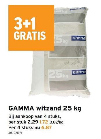 Promoties Gamma witzand - Gamma - Geldig van 29/06/2022 tot 02/07/2022 bij Gamma