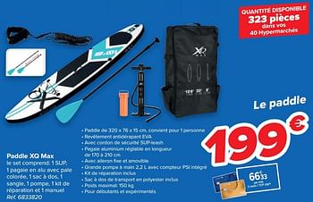 Promoties Paddle xq max - XQ Max - Geldig van 29/06/2022 tot 04/07/2022 bij Carrefour