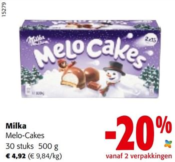 Promoties Milka melo-cakes - Milka - Geldig van 29/06/2022 tot 12/07/2022 bij Colruyt