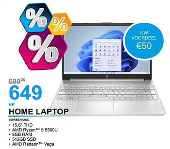 Promoties Hp home laptop 669r8ea#uug - HP - Geldig van 01/07/2022 tot 31/07/2022 bij Elektro Van Assche