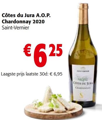 Promoties Côtes du jura a.o.p. chardonnay 2020 saint-vernier - Witte wijnen - Geldig van 29/06/2022 tot 12/07/2022 bij Colruyt