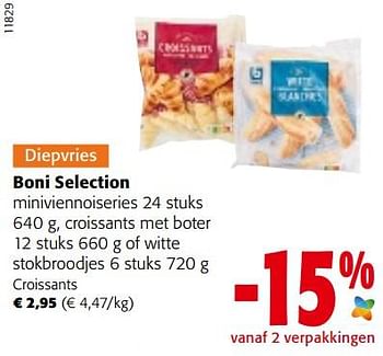 Promoties Boni selection croissants - Boni - Geldig van 29/06/2022 tot 12/07/2022 bij Colruyt