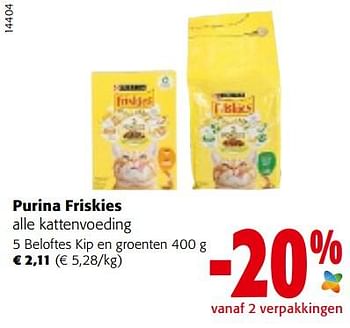 Promoties Purina friskies 5 beloftes kip en groenten - Purina - Geldig van 29/06/2022 tot 12/07/2022 bij Colruyt