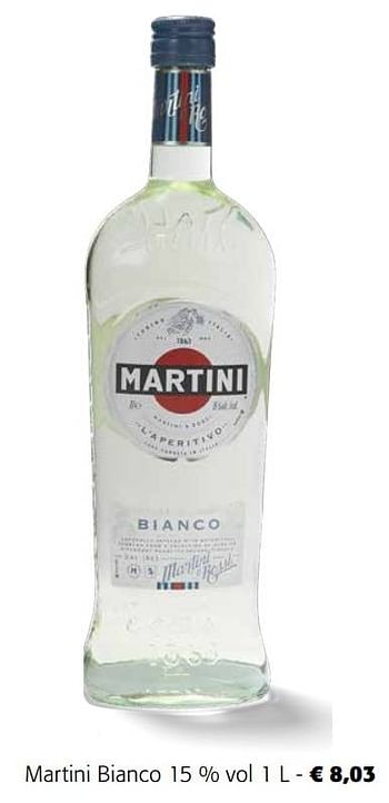 Promotions Martini bianco - Martini - Valide de 29/06/2022 à 12/07/2022 chez Colruyt