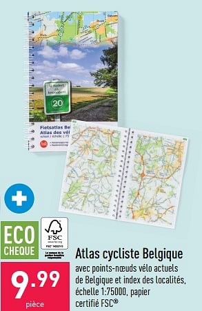 Promotions Atlas cycliste belgique - Produit maison - Aldi - Valide de 06/07/2022 à 15/07/2022 chez Aldi