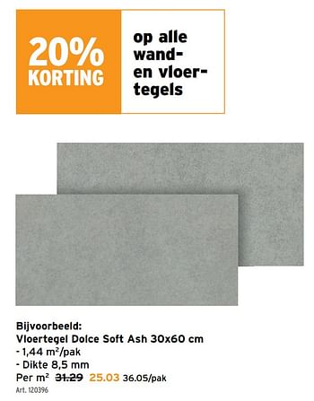 Promoties Vloertegel dolce soft ash - Huismerk - Gamma - Geldig van 29/06/2022 tot 02/07/2022 bij Gamma