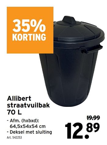Promoties Allibert straatvuilbak - Allibert - Geldig van 29/06/2022 tot 02/07/2022 bij Gamma