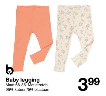 Promotions Baby legging - Produit maison - Zeeman  - Valide de 02/07/2022 à 08/07/2022 chez Zeeman