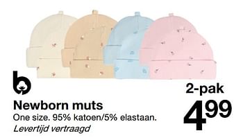 Promoties Newborn muts - Huismerk - Zeeman  - Geldig van 02/07/2022 tot 08/07/2022 bij Zeeman