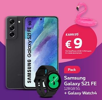 Promoties Samsung galaxy s21 fe 128gb 5g + galaxy watch4 - Samsung - Geldig van 01/07/2022 tot 17/07/2022 bij Proximus