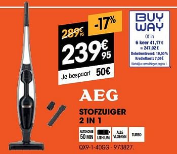 Promotions Aeg stofzuiger 2 in 1 qx9-1-40gg - AEG - Valide de 01/07/2022 à 31/07/2022 chez Electro Depot