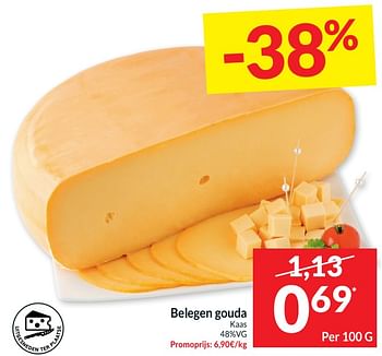 Promoties Belegen gouda kaas - Huismerk - Intermarche - Geldig van 05/07/2022 tot 10/07/2022 bij Intermarche