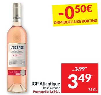 Promoties Igp atlantique rosé océade - Rosé wijnen - Geldig van 05/07/2022 tot 10/07/2022 bij Intermarche