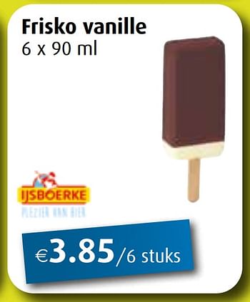 Promoties Frisko vanille - Ijsboerke - Geldig van 01/07/2022 tot 27/08/2022 bij Aronde