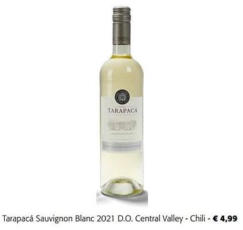 Promoties Tarapacá sauvignon blanc 2021 d.o. central valley - chili - Witte wijnen - Geldig van 29/06/2022 tot 12/07/2022 bij Colruyt