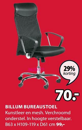 Promoties Billum bureaustoel - Huismerk - Jysk - Geldig van 01/07/2022 tot 10/07/2022 bij Jysk