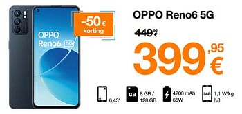 Promoties Oppo reno6 5g - Oppo - Geldig van 01/07/2022 tot 31/07/2022 bij Orange