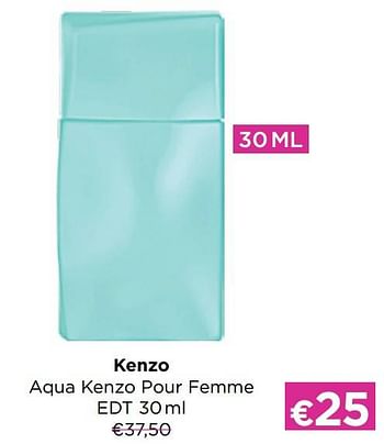 Promoties Kenzo aqua kenzo pour femme edt - Kenzo - Geldig van 01/07/2022 tot 31/07/2022 bij ICI PARIS XL