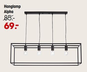 Promoties Hanglamp alpha - Huismerk - Kwantum - Geldig van 04/07/2022 tot 17/07/2022 bij Kwantum