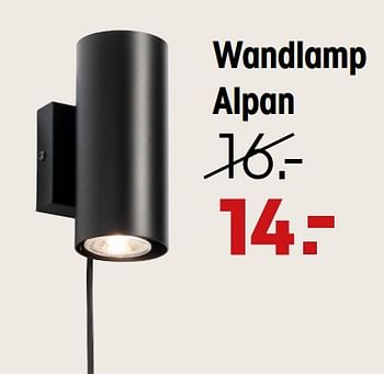 Promoties Wandlamp alpan - Huismerk - Kwantum - Geldig van 04/07/2022 tot 17/07/2022 bij Kwantum