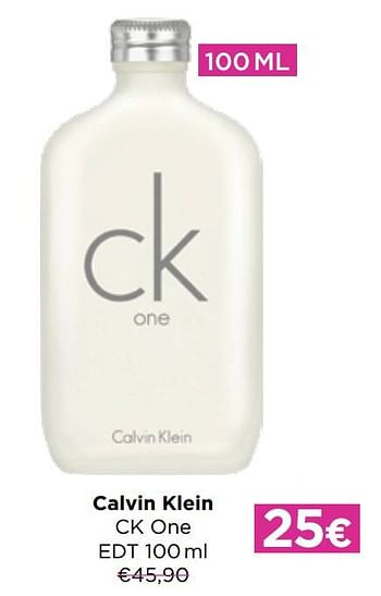 Promotions Calvin klein ck one edt - Calvin Klein - Valide de 01/07/2022 à 31/07/2022 chez ICI PARIS XL