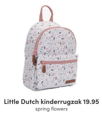 Promoties Little dutch kinderrugzak spring flowers - Little Dutch - Geldig van 03/07/2022 tot 09/07/2022 bij Baby & Tiener Megastore