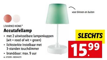Promoties Accutafellamp - Livarno - Geldig van 11/07/2022 tot 16/07/2022 bij Lidl
