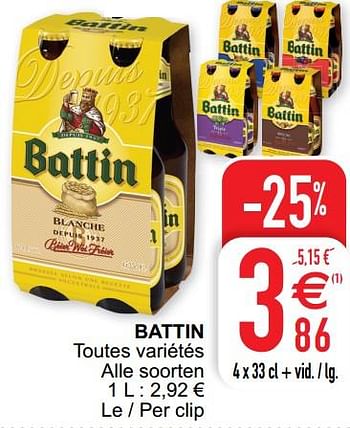 Promoties Battin - Battin - Geldig van 05/07/2022 tot 11/07/2022 bij Cora