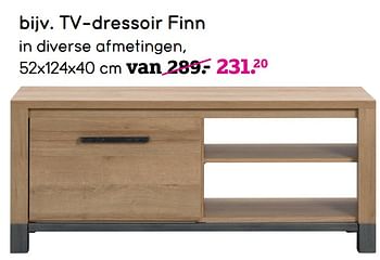 Promoties Tv-dressoir finn - Huismerk - Leen Bakker - Geldig van 01/07/2022 tot 31/07/2022 bij Leen Bakker