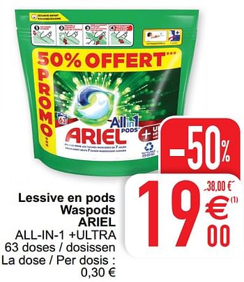 ARIEL Allin1 Pods +Ultra Lessive en capsules - 50 Lavages