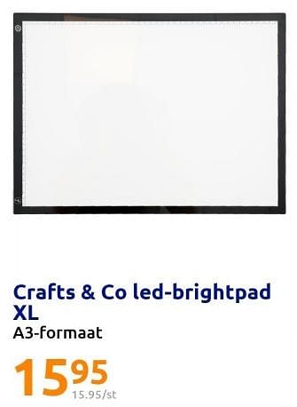Promoties Crafts + co led-brightpad xl - crafts&co - Geldig van 29/06/2022 tot 05/07/2022 bij Action