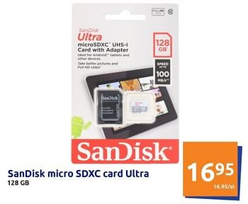 Promoties Sandisk micro sdxc card ultra - Sandisk - Geldig van 29/06/2022 tot 05/07/2022 bij Action