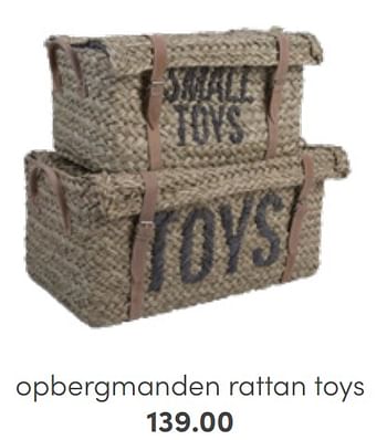 Promoties Opbergmanden rattan toys - Huismerk - Baby & Tiener Megastore - Geldig van 03/07/2022 tot 16/07/2022 bij Baby & Tiener Megastore