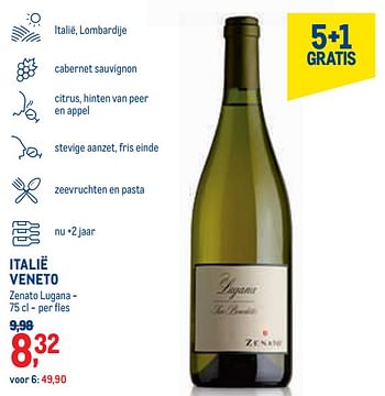 Promoties Italië veneto zenato lugana - Witte wijnen - Geldig van 01/07/2022 tot 31/08/2022 bij Metro