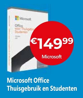 Promotions Microsoft office thuisgebruik en studenten - Microsoft - Valide de 01/07/2022 à 31/07/2022 chez Exellent