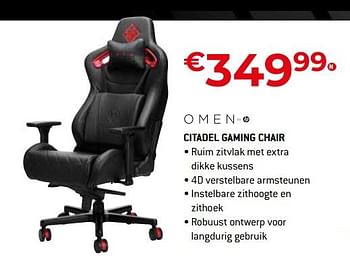 Promoties Omen citadel gaming chair - Omen - Geldig van 01/07/2022 tot 31/07/2022 bij Exellent