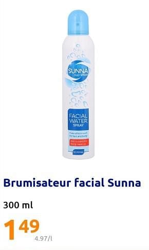 Promotions Brumisateur facial sunna - SUNNA - Valide de 29/06/2022 à 05/07/2022 chez Action