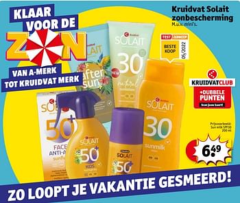 Promoties Sun milk spf30 - Huismerk - Kruidvat - Geldig van 05/07/2022 tot 10/07/2022 bij Kruidvat