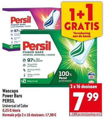 Promoties Wascaps power bars persil - Persil - Geldig van 06/07/2022 tot 12/07/2022 bij Smatch