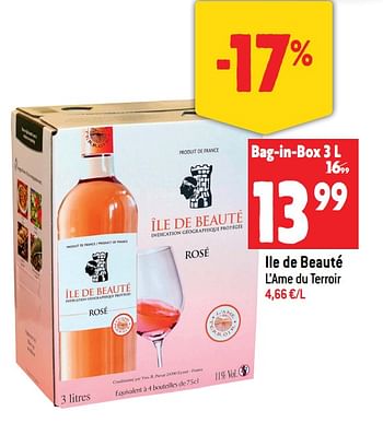 Promoties Ile de beauté l’ame du terroir - Rosé wijnen - Geldig van 06/07/2022 tot 12/07/2022 bij Match