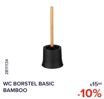 Promoties Wc borstel basic bamboo -10% - Huismerk - Euroshop - Geldig van 01/07/2022 tot 31/07/2022 bij Euro Shop