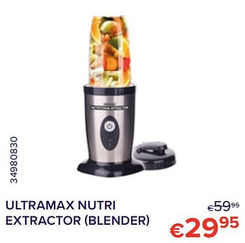 Promoties Ultramax nutri extractor blender - Ultramaxx - Geldig van 01/07/2022 tot 31/07/2022 bij Euro Shop