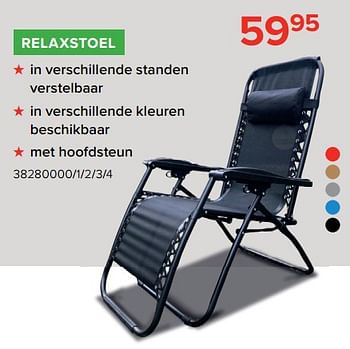 Promoties Relaxstoel - Huismerk - Euroshop - Geldig van 01/07/2022 tot 31/08/2022 bij Euro Shop